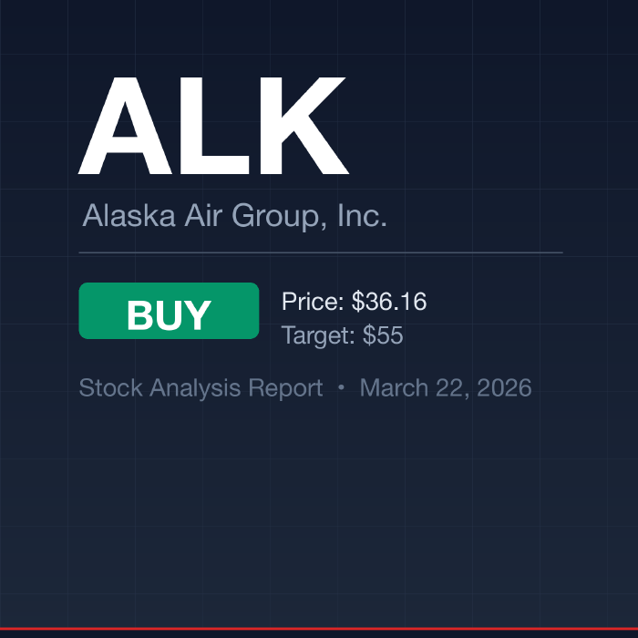 ALK (Alaska Air) Stock Analysis: Buy at $36 | $55 Target
