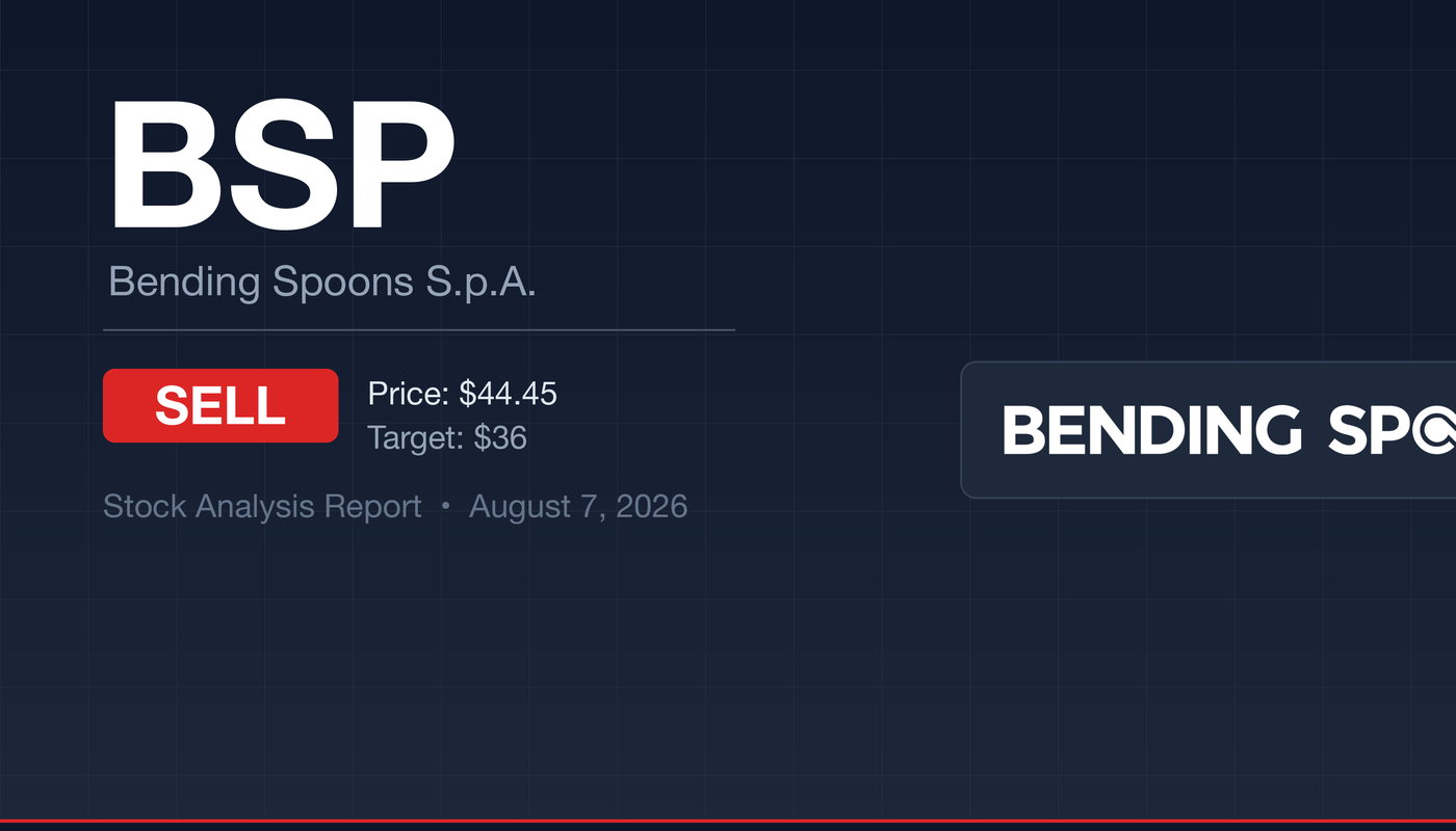 BSP Bending Spoons stock analysis report - SELL at $44.45 with $36 price target