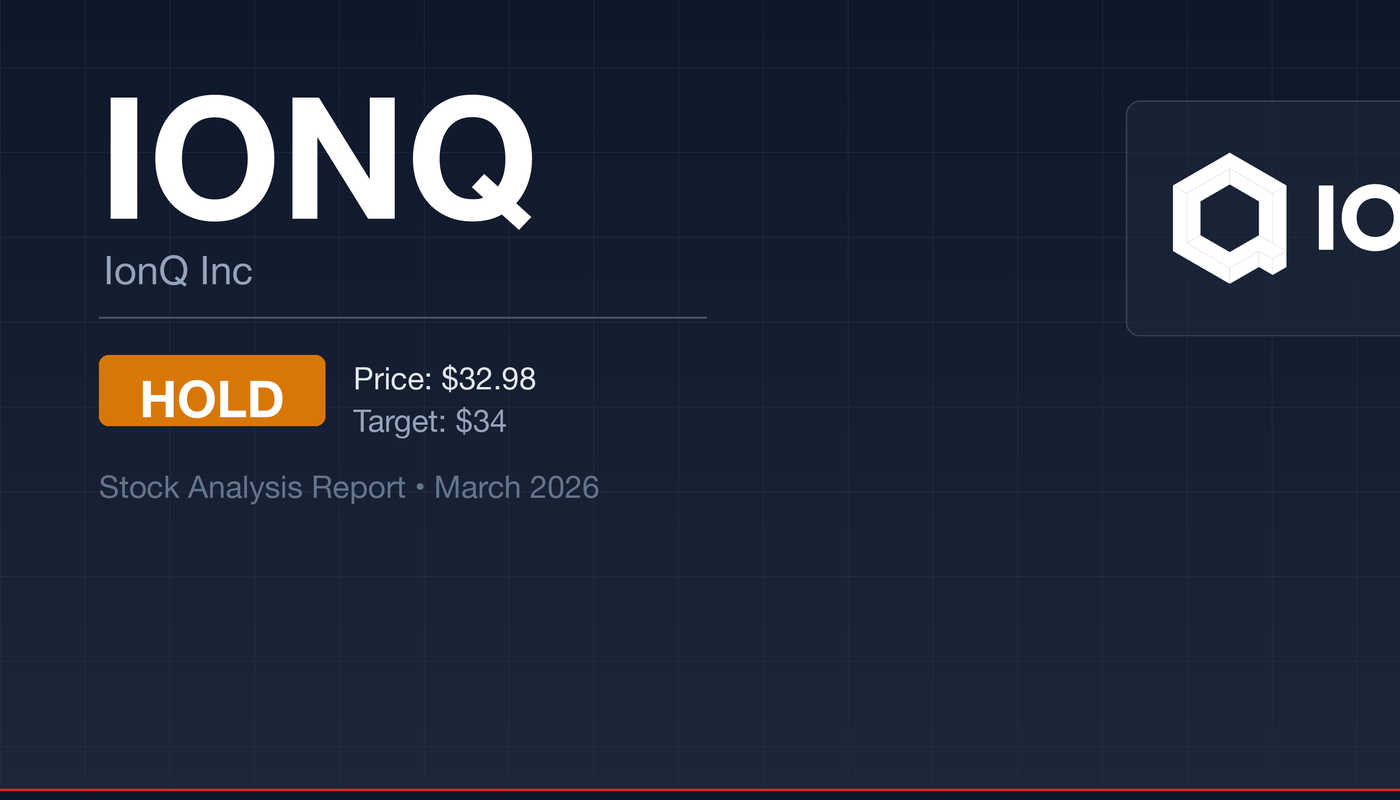 IONQ IonQ stock analysis report - HOLD at $32.98 with $34 target