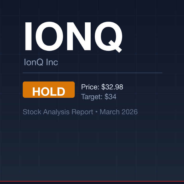 IONQ (IonQ) Stock Analysis: Hold at $33 | $34 Target