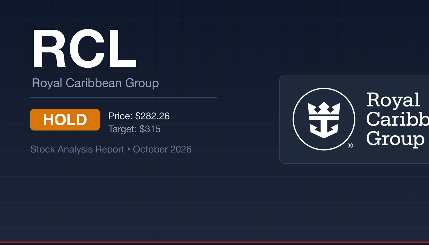 RCL Royal Caribbean Group stock analysis report - HOLD at $282.26 with $315 price target