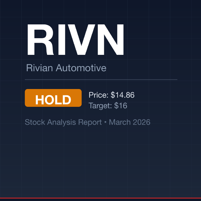 RIVN (Rivian) Stock Analysis: Hold at $15 | $16 Target