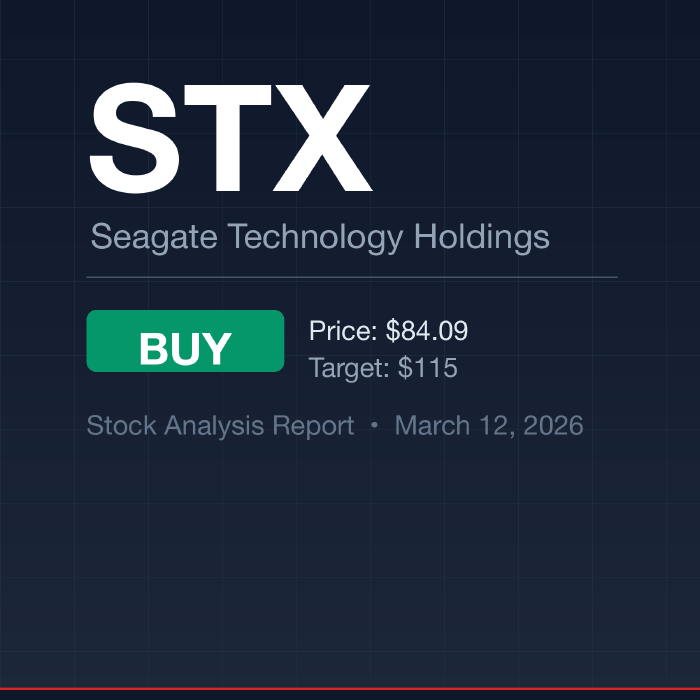 STX (Seagate) Stock Analysis: Buy at $384 | $475 Target