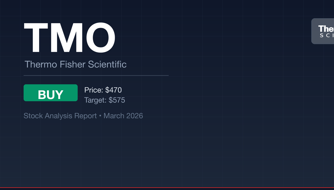 TMO Thermo Fisher Scientific stock analysis report - BUY at $470 with $575 target