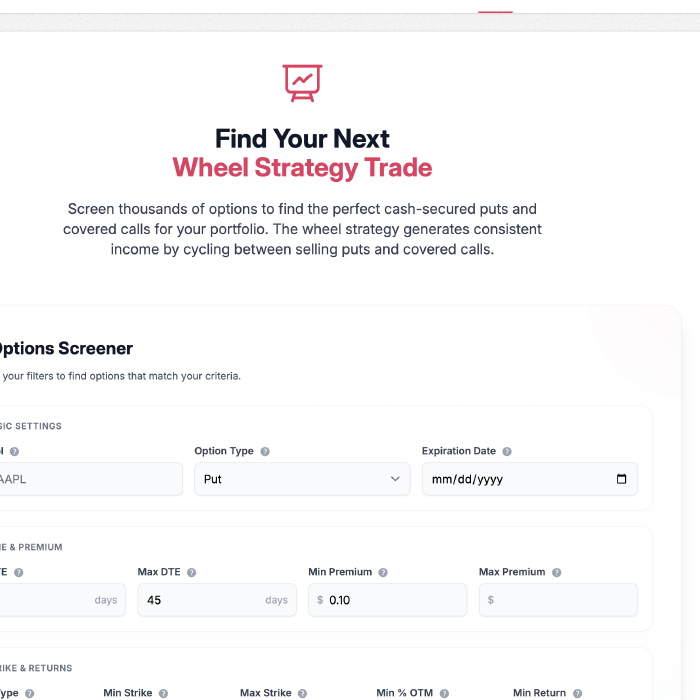 Free Wheel Options Screener: Find Your Next Trade in Seconds